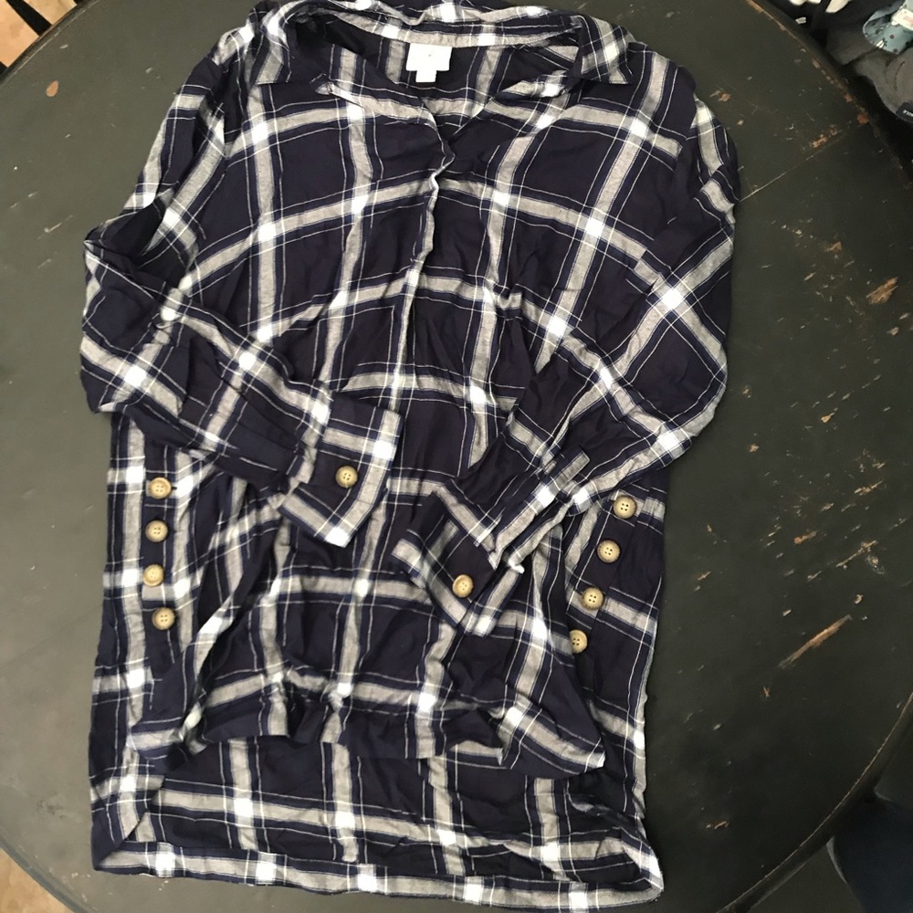 Women’s tunic plaid shirt size xl